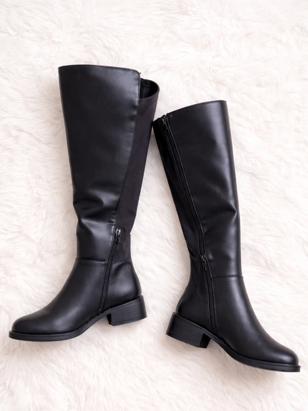 a new day Black Over-the-Knee Boots with Side Zip
